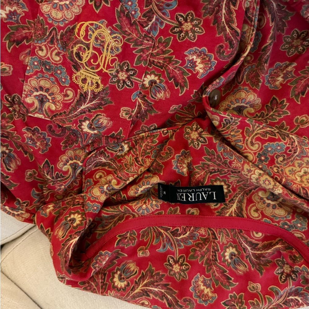 Lauren Ralph Lauren Red Floral Paisley pajamas